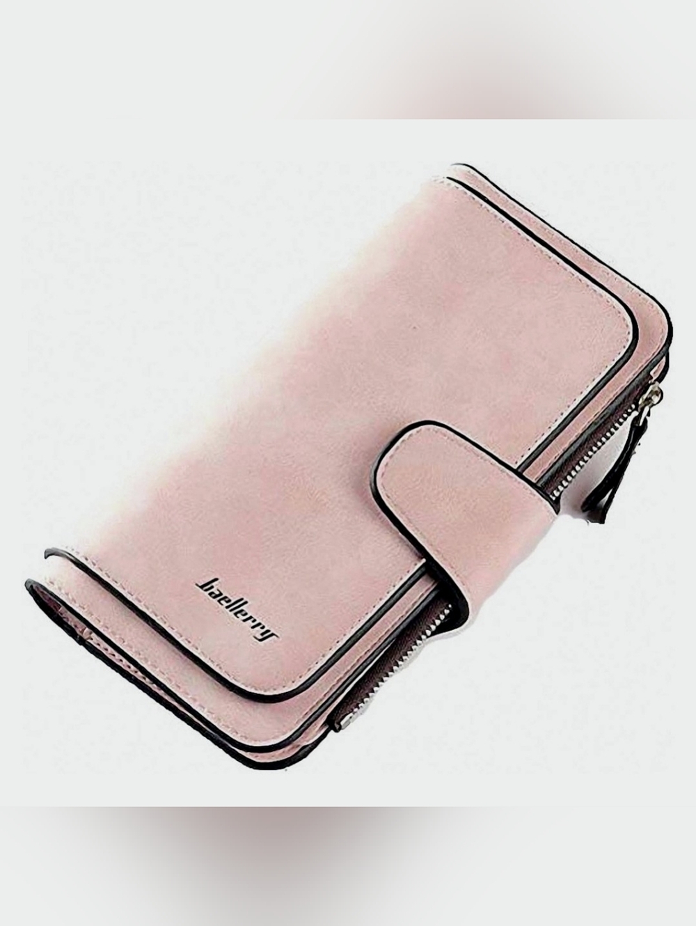 NEW! Baellerry Leather Pink Zip-Around Women's Wallet